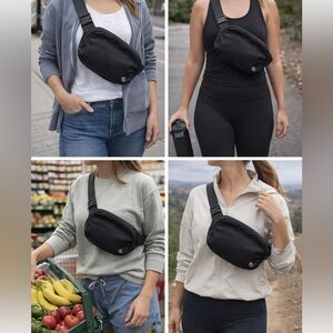 Lululemon Everywhere Belt Bag Black 1L Adjustable Strap MSRP $70